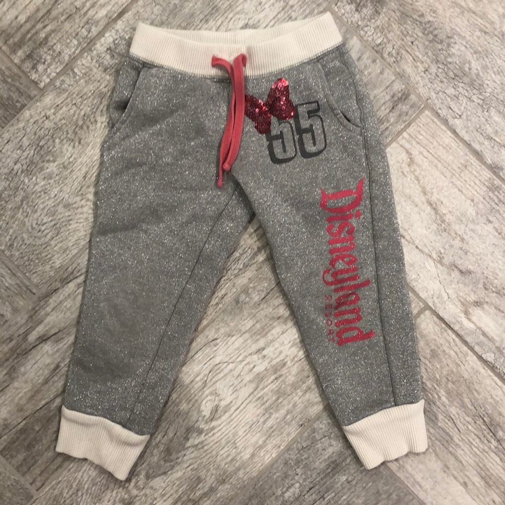 EUC Disney Parks Sparkling Gray Girls Sweatpants
